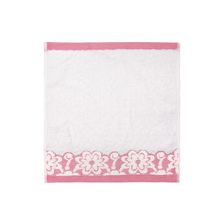 【生活工場】SIMPLE HOUSE 簡單工房 美國棉花舞提花方巾-珊瑚粉34x34cm 手巾 小方巾 毛巾