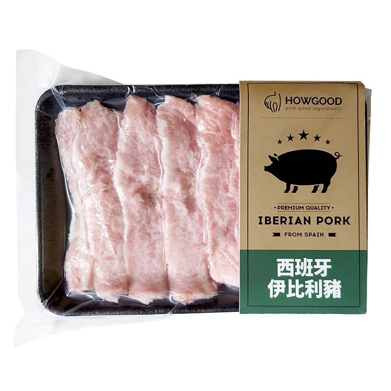【HOWGOOD】西班牙伊比利豬腹松阪肉片(150g/盒) #冷凍運送