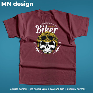 【MN design】重磅 潮T 印花 骷髏 摩托 短袖上衣 機車 短T 潮流 骷髏頭 重機 情侶 厚磅 MNT-132