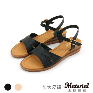 Material瑪特麗歐 涼鞋 MIT加大尺碼簡約雙帶涼鞋 TG7528