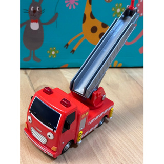 （二手玩具）TAYO 小巴士 法蘭克消防車 中型迴力車 MIMI WORLD 幼兒 兒童 車車 玩具