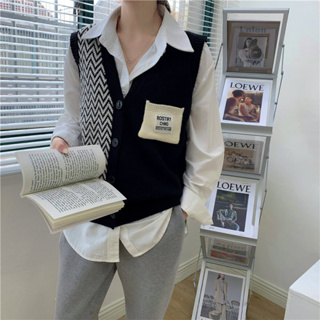雅麗安娜 針織衫 上衣 馬甲 馬甲背心針織開衫外套寬鬆韓版女士時尚毛衣1F022-9912.