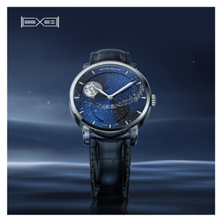 【WANgT】BEXEI 貝克斯 浩瀚宇宙星空亮月高貴自動機械錶-9052(月亮夜光機械錶)