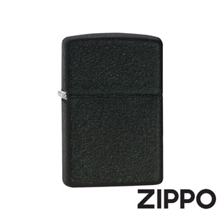 ZIPPO 黑裂漆(素面)防風打火機 初心者晉級包 經典素面 官方正版 現貨 禮物 送禮 刻字 客製化 終身保固 236