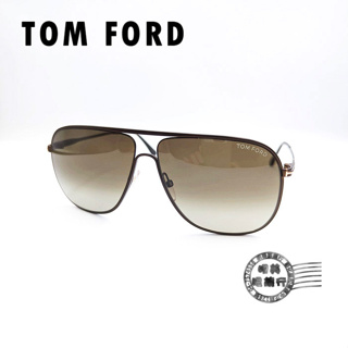 【明美鐘錶眼鏡】TOM FORD/TF451-49K/復古黑色飛行造型鏡框/太陽眼鏡/墨鏡