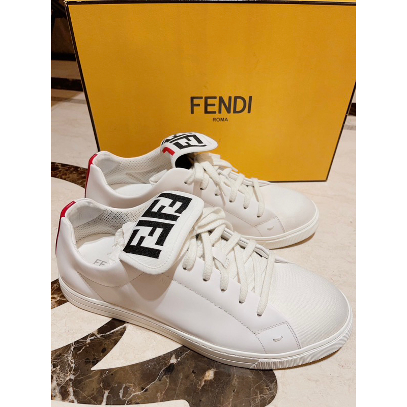 FENDI FF鞋舌 男小白鞋 9成5新 $