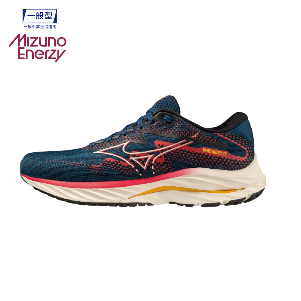 Mizuno 美津濃 男款 慢跑鞋 WAVE RIDER 27一般型  ENERZY中底- J1GC230308