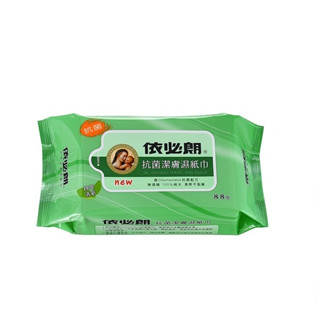 臺灣製造-依必朗 抗菌 超柔潔膚濕紙巾 綠茶清新-88抽|~現貨