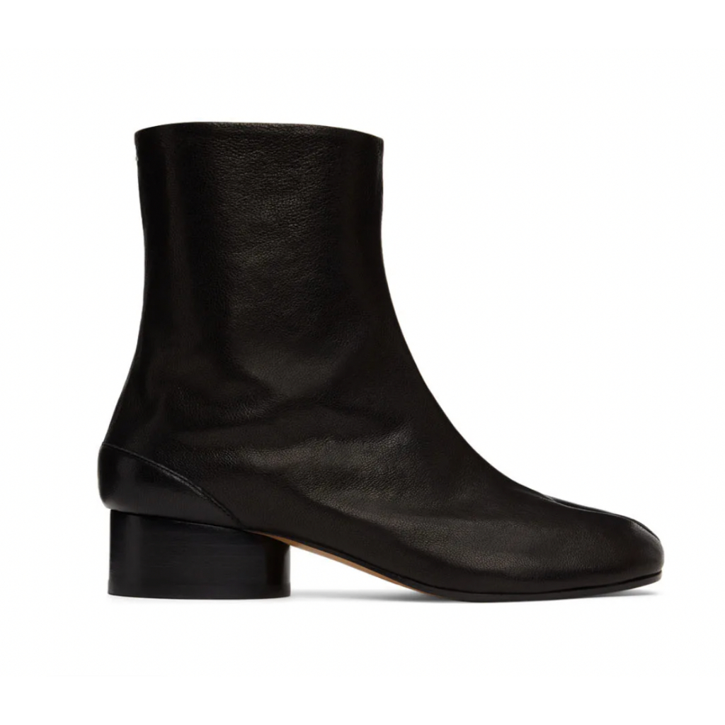 可議MAISON MARGIELA Black Low Heel Tabi Boots原價550美金375穿一次有鞋墊