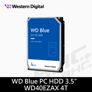 WD [藍標] 4TB 3.5吋桌上型硬碟(WD40EZAX)