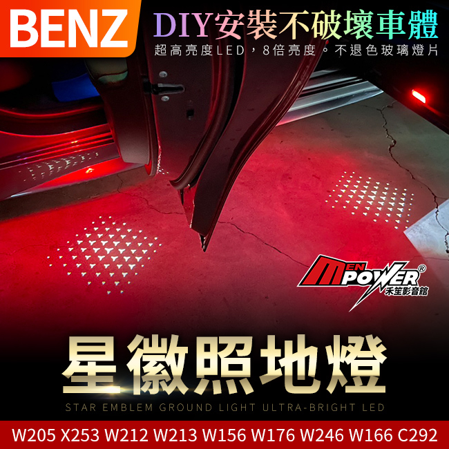 賓士 W205 X253 W212 W213 W156 W176 W246 W166 C292 星徽照地燈 禾笙影音館