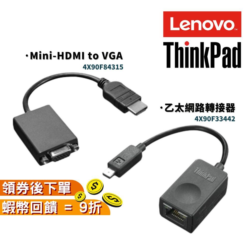 Lenovo 聯想 Thinkpad RJ45轉接線 HDMI to VGA 4X90F84315 4X90F33442