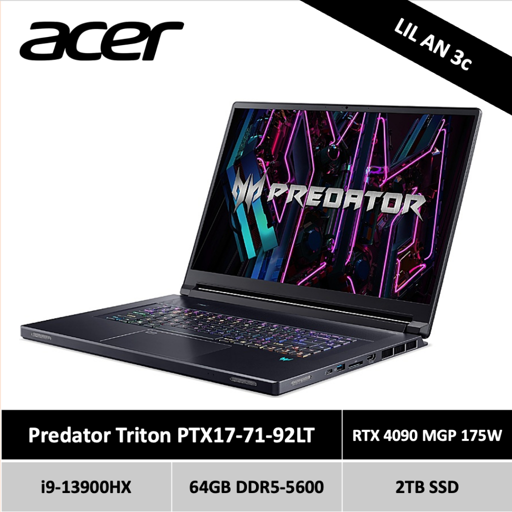 小安3c🐻 ACER 宏碁 Predator Triton PTX17-71-92LT