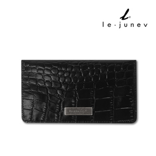le-junev / L620-BLACK / 韓國製 質感壓紋 皮革超扁手拿包-黑色