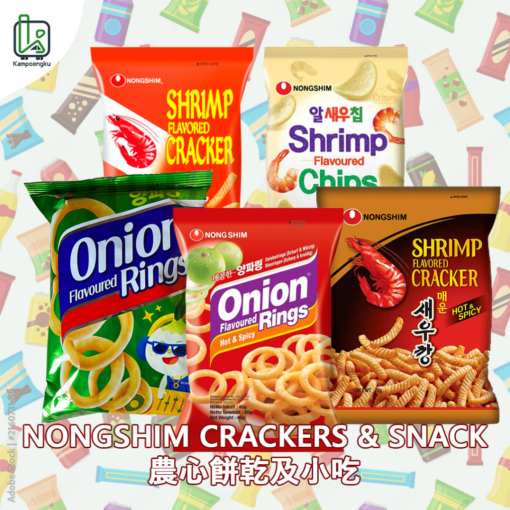 農心 洋蔥圈 Nongshim Onion Ring Shrimp Crackers70g  蝦味餅乾