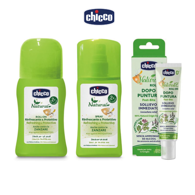 Chicco 草本防蚊系列 草本防蚊滾珠60ml / 草本防蚊噴液100ml / 草本舒緩肌膚修護筆10ml