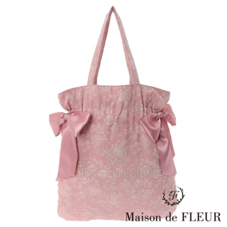 Maison de FLEUR 優美緹花雙緞帶托特包(8A33F0J5700)