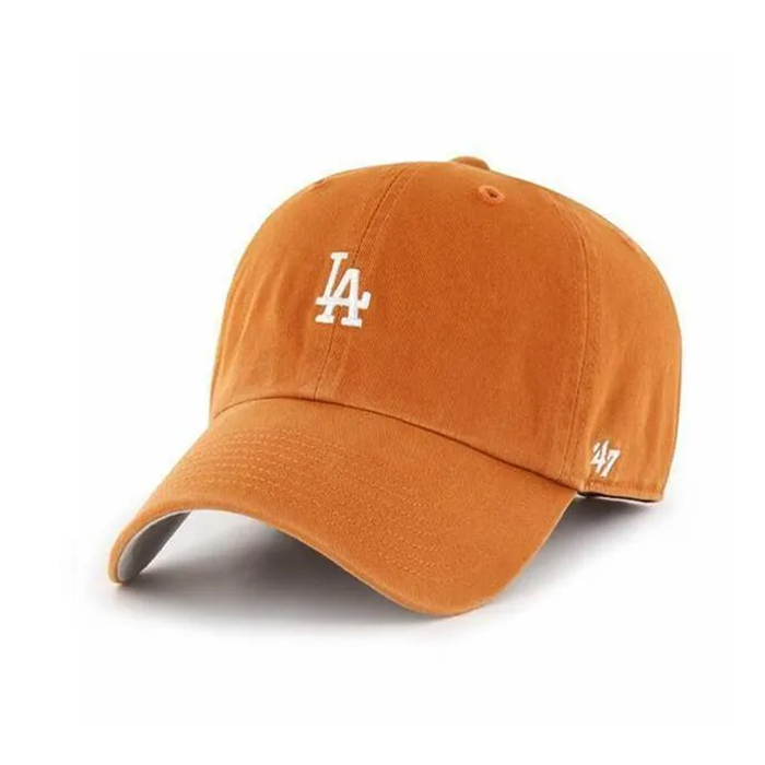 47Brand MLB CLEAN UP BASE RUNNER系列經典棒球帽 道奇隊 小logo 琥珀橘