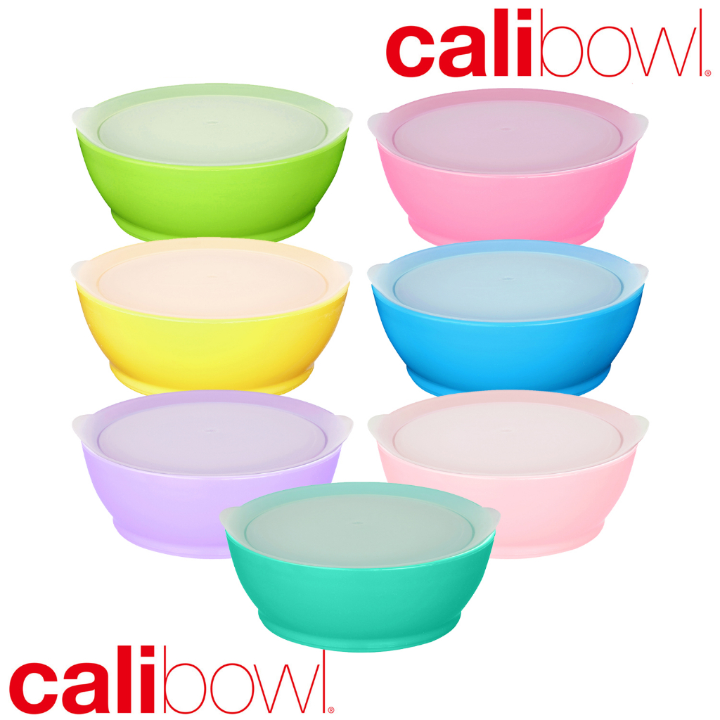 【Calibowl】專利防漏幼兒學習碗12oz-單入有蓋(五色)學習餐具