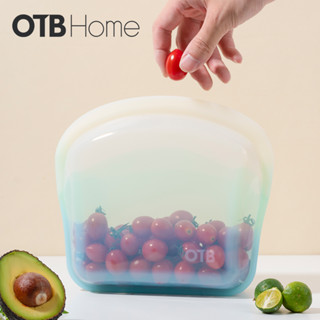 OTB HOME 矽膠保鮮袋1800ml 薄荷冰淇淋 矽膠食物袋 矽膠密封袋 密封袋 舒肥袋 矽膠夾鏈袋 站立式矽膠袋