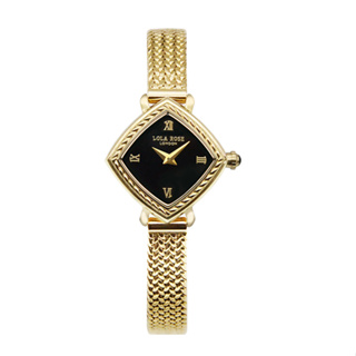 LOLA ROSE 英國設計師品牌手錶 |黑面菱形 香檳金米蘭錶帶 24mm(LR4601)
