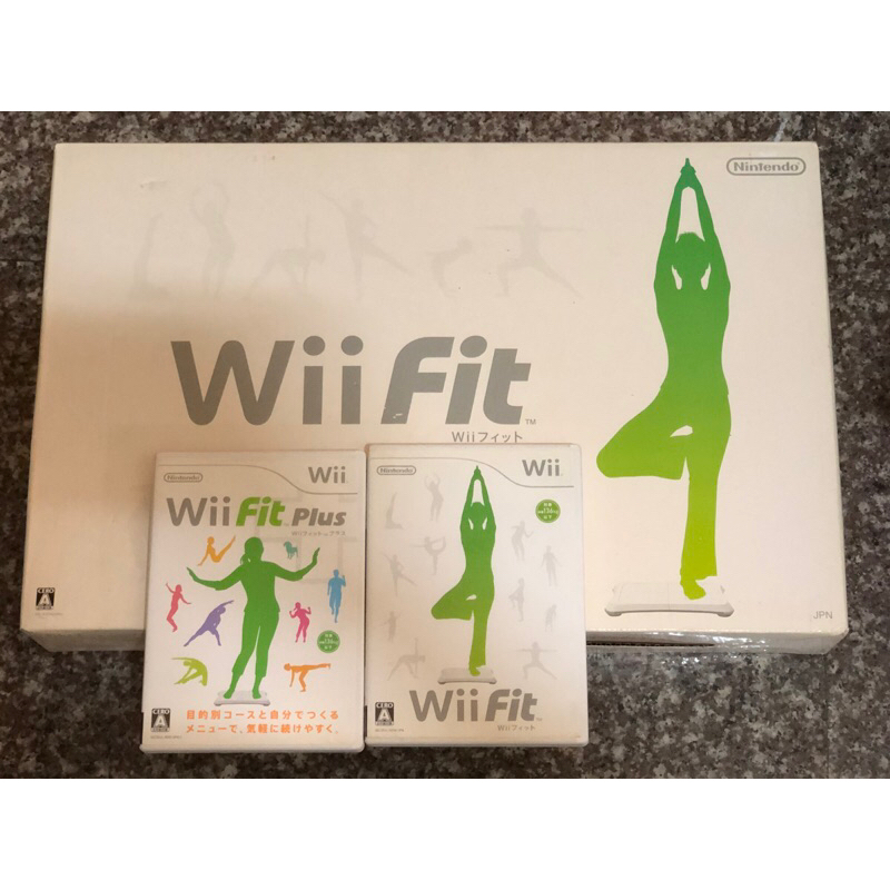wii Fit 平衡版  原廠 板子7成新 盒子有損傷 附FIT PLUS遊戲 平衡板 無塑膠提把