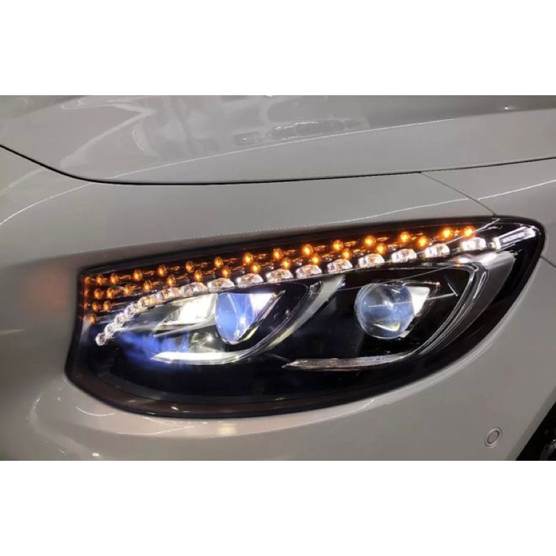 《霍克國際》Benz S-class Coupe C217 原廠 鑽石大燈 低升高