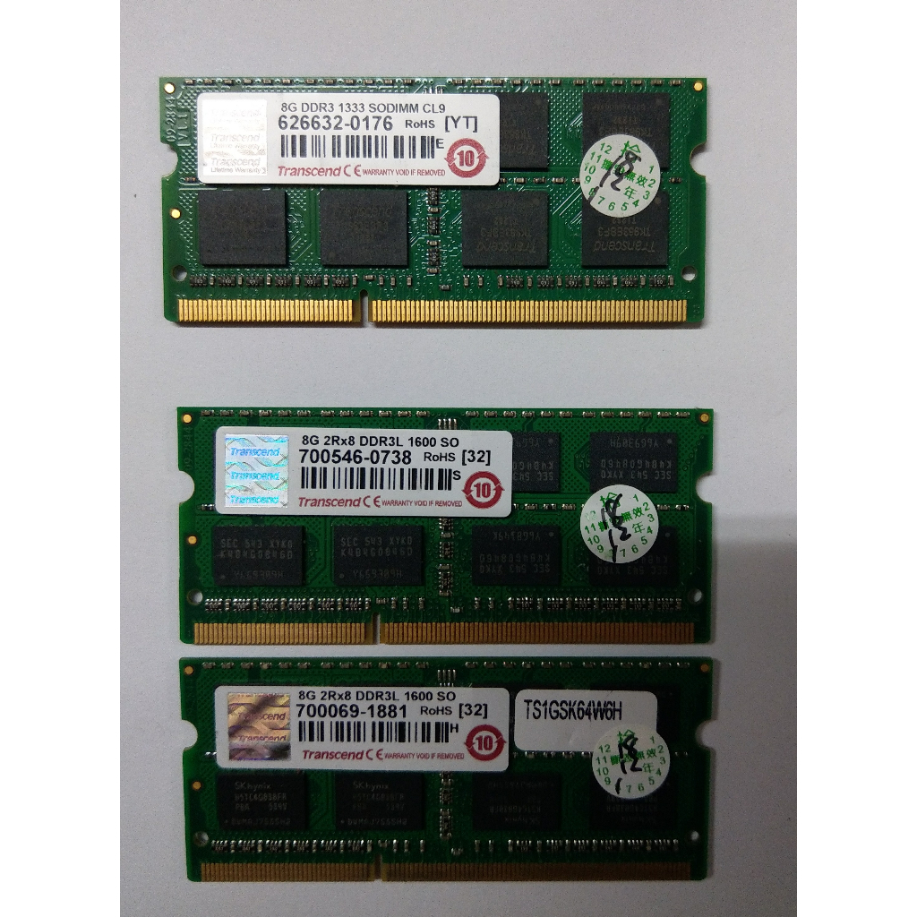 含稅 創見 DDR3 1600 8GB DDR3 1333 8G 筆電記憶體 雙面顆粒 02R101