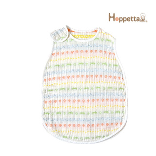 【Hoppetta】日本製 四層紗防踢背心 0-3歲 彩虹蘑菇 夏季清涼｜官方旗艦店