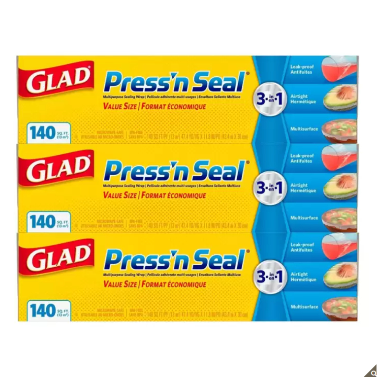 Glad Press’n Seal 強力保鮮膜 3入【好市多代購】