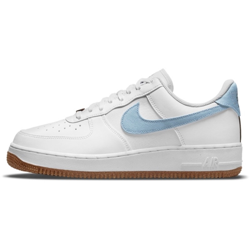 NIKE AIR FORCE 1 LV8 AF1 白色 藍色 藍勾 軟木塞  24號