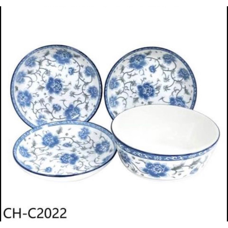 日式青花餐具組四件組(餐盤+碗盤) CH-C2022