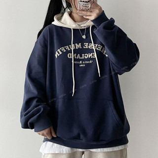 【伊人衣舍】100%純棉 連帽衛衣 女生衣服 秋冬外套 薄款 oversize 帽t 寬鬆 棉上衣 慵懶風 長袖衛衣