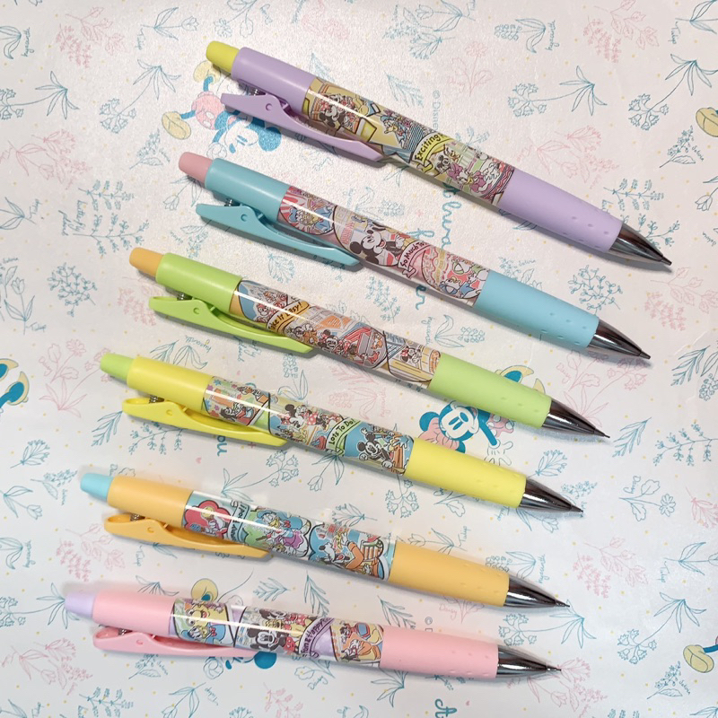 日本東京迪士尼限定 日本製0.5自動筆 搖搖筆 繽紛夢幻馬卡龍顏色 0.5 自動鉛筆 超可愛 米奇 米妮 高飛 唐老鴨