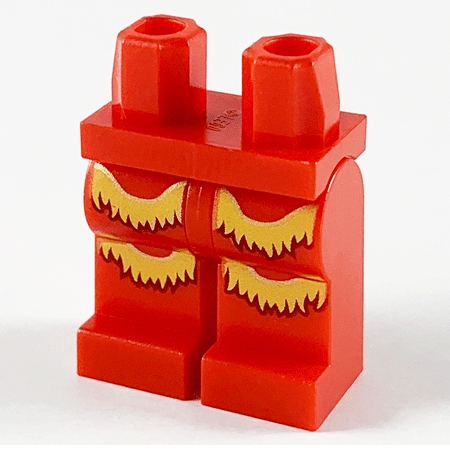&lt;樂高人偶小舖&gt;正版 LEGO  城市1-1 腳 農曆新年 舞龍舞獅 新春廟會 紅色 金紋 單隻 樂高配件