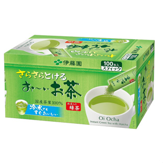 《現貨》日本 伊藤園 含抹茶 綠茶 無糖 100入 冷熱水沖泡 即溶