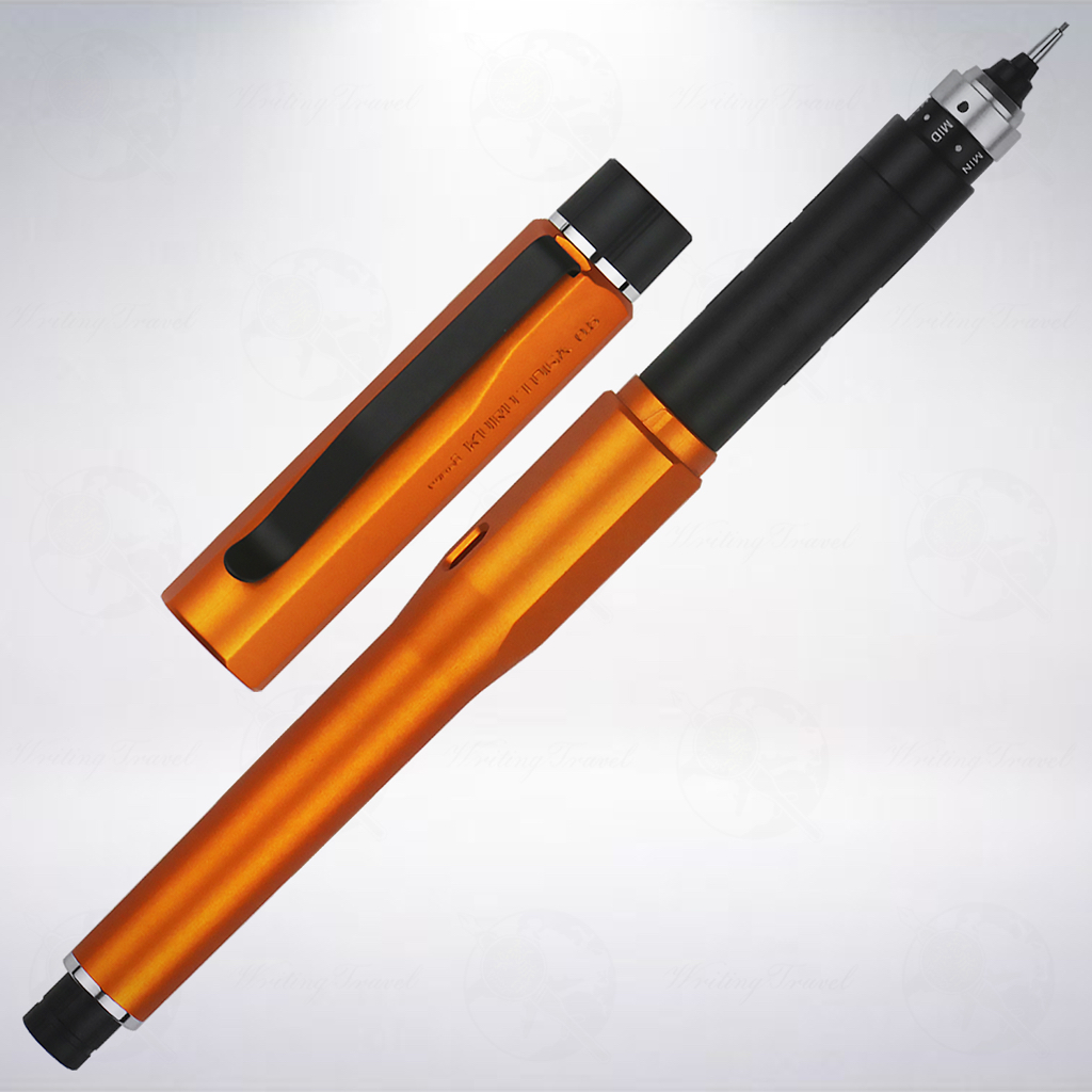日本 三菱鉛筆 uni-ball KURU TOGA DIVE 自動出芯旋轉自動鉛筆: 暮光橘