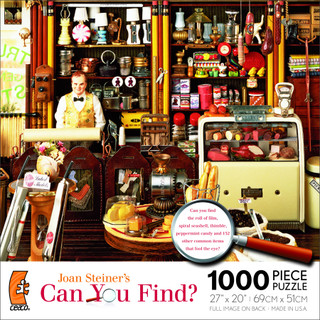 3316-14 1000片美國進口拼圖 CEACO 繪畫 益智尋寶遊戲 雜貨商店 工具 玩具 食物 咖啡研磨機 麵包
