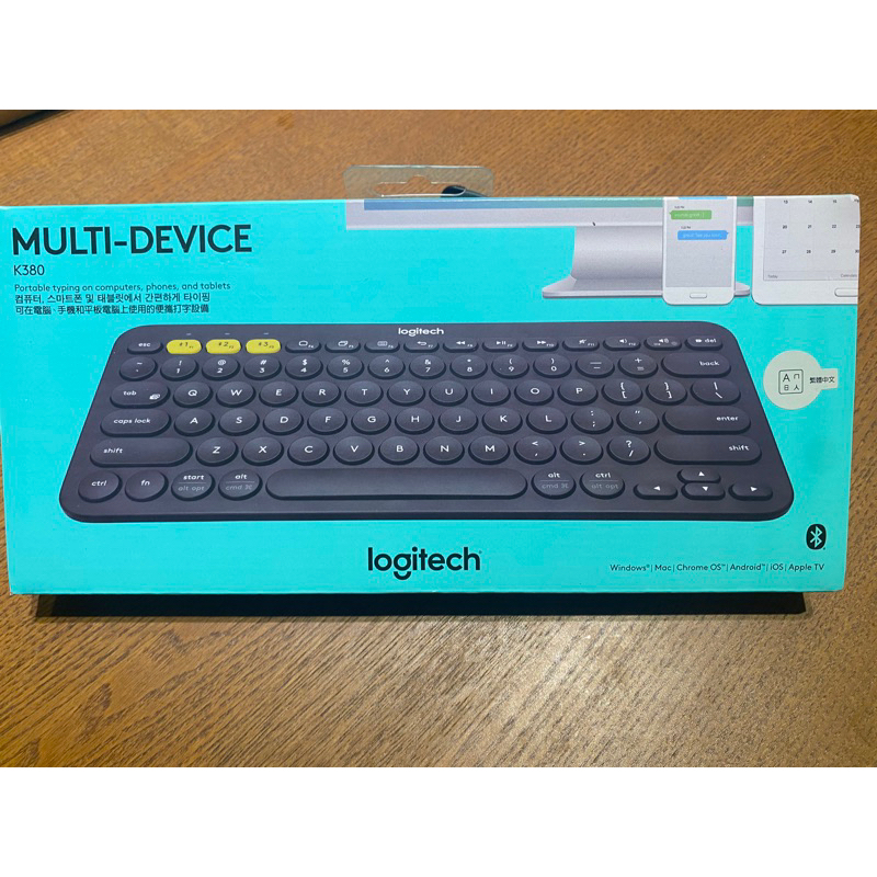 ［二手］購入僅半年-羅技 Logitech 無線鍵盤 藍牙 K380 黑色 注音版