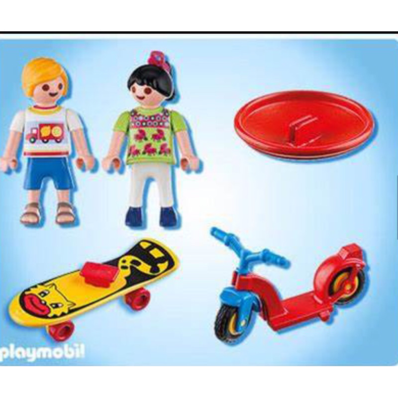 playmobil 4764 小孩 腳踏車 滑板車 遊樂設施 136