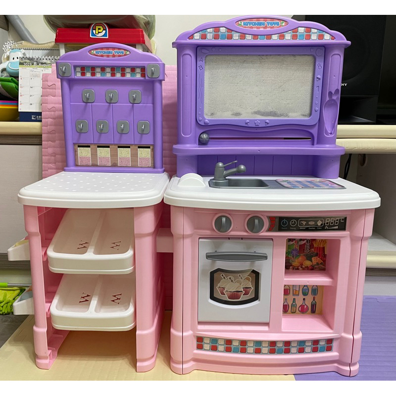 歐式豪華廚房餐檯 兒童廚具組 兒童遊戲廚房組 超豪華兒童辦家家廚房玩具
