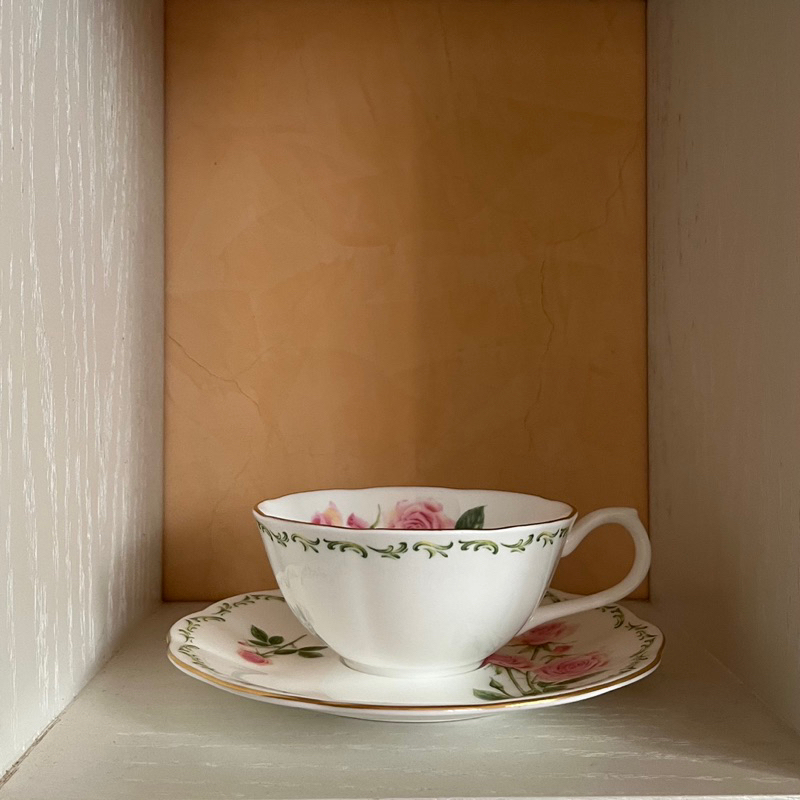 【現貨】日本 Nikko 日光 粉紅玫瑰 紅茶杯 咖啡杯（1杯1盤）日本製