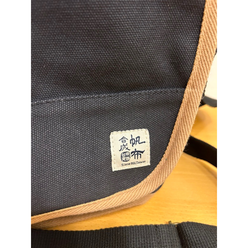 二手優質商品-台南合成帆布側背包（黑）