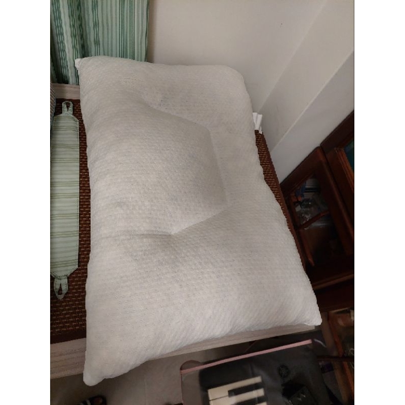 二手實品拍攝 銅板價100%天然乳膠枕 U字高彈型 防蹣 抗菌 舒適 透氣 枕心