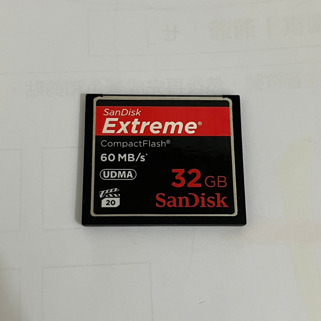 二手 SANDISK Extreme CF 32G 讀寫60MB/S 記憶卡