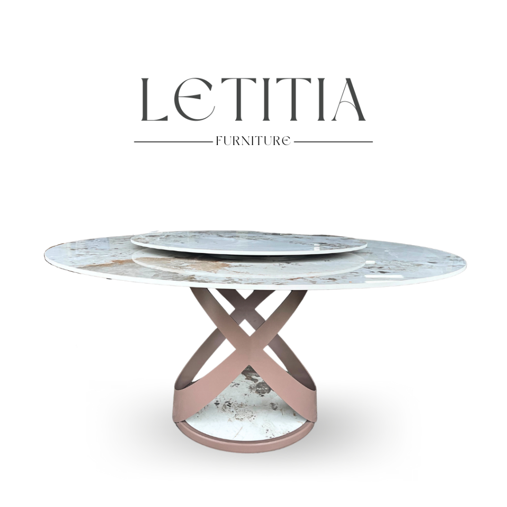 Moira-茉伊拉岩板圓桌/岩板圓桌/餐桌/娜緹夏家居/台中家具工廠