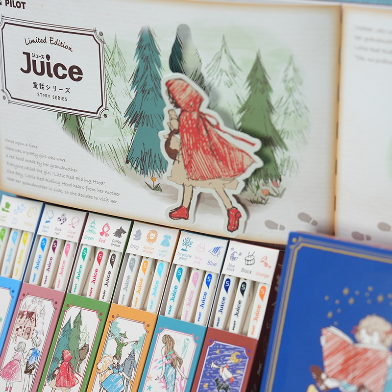 【CHL】PILOT Juice10週年限定第三彈 童話系列 0.5mm果汁筆三色組 小美人魚 小紅帽 綠野仙蹤 愛麗絲