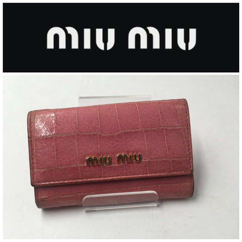 二手真品 MIU MIU 錢包 皮夾 鑰匙包 L323