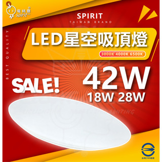 附發票 電精靈 LED 42W 星空吸頂燈《白光/黃光/自然光》防塵防水 省電高效率 另有18W / 28W可選購