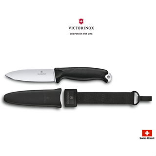 Victorinox瑞士維氏瑞士刀Venture直刀14C28N不銹鋼刀刃黑色TPE握柄【3.0902.3】